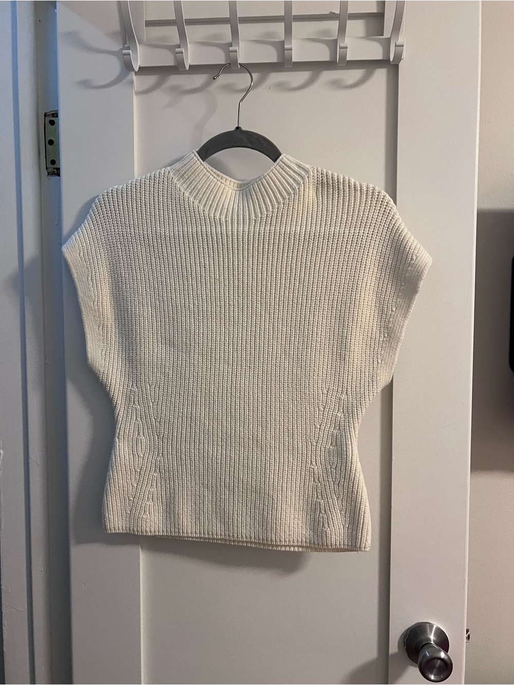 Banana Republic Ivory Ribbed Knit Tank